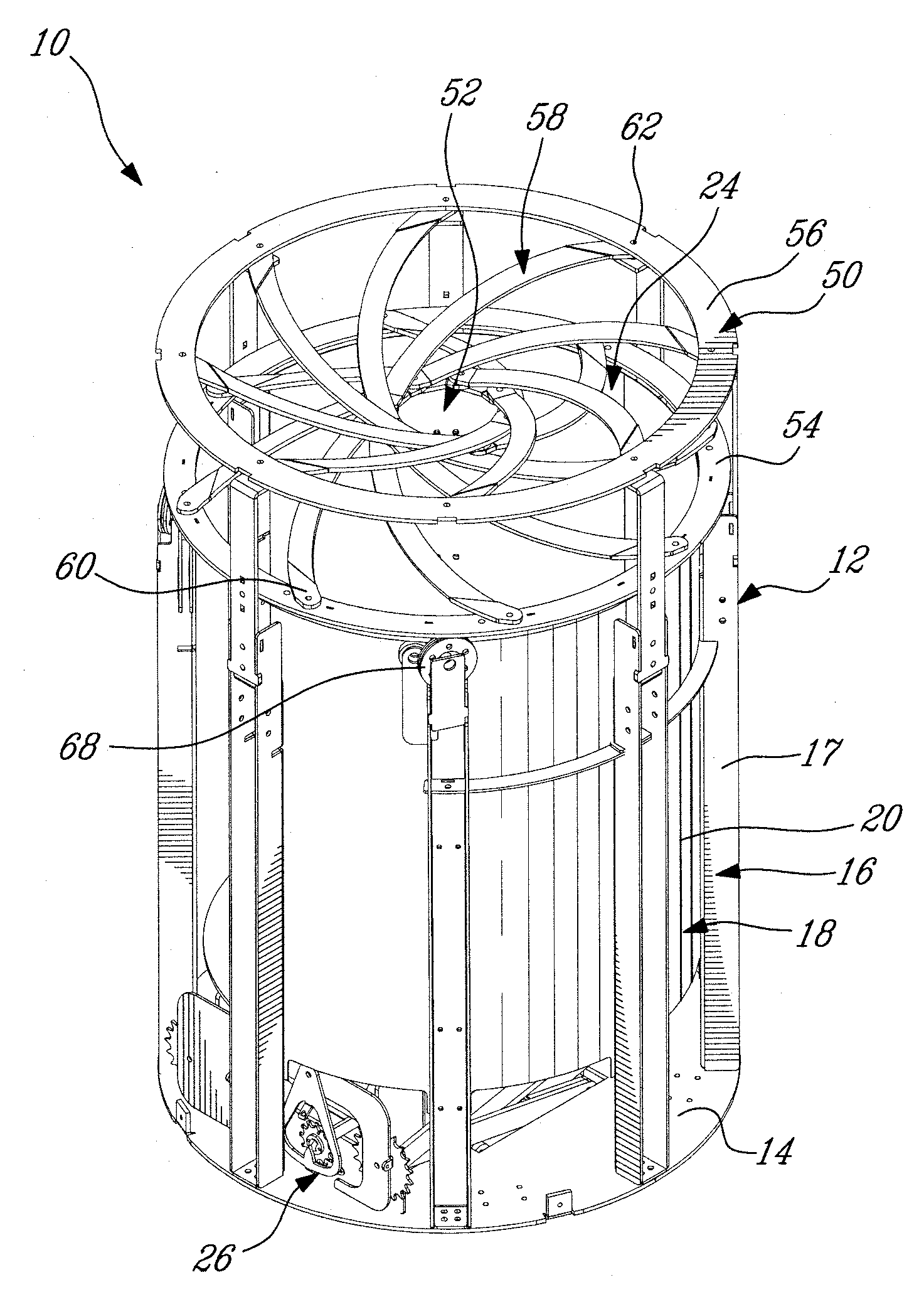 Closure mechanism and waste compaction system including same