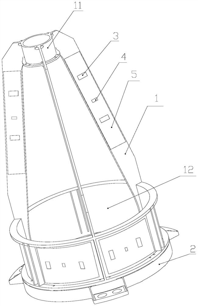 A light-weight space camera main bearing device with focusing function