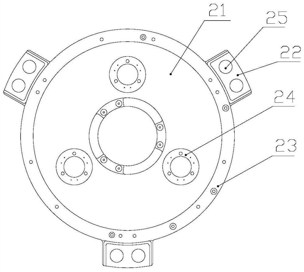 A light-weight space camera main bearing device with focusing function