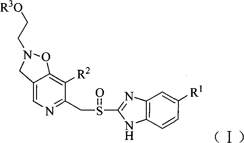 Benzimidazole derivative containing alkoxyl oxygen alkyl substituted pyridine-tetrahydrochysene isoxazole