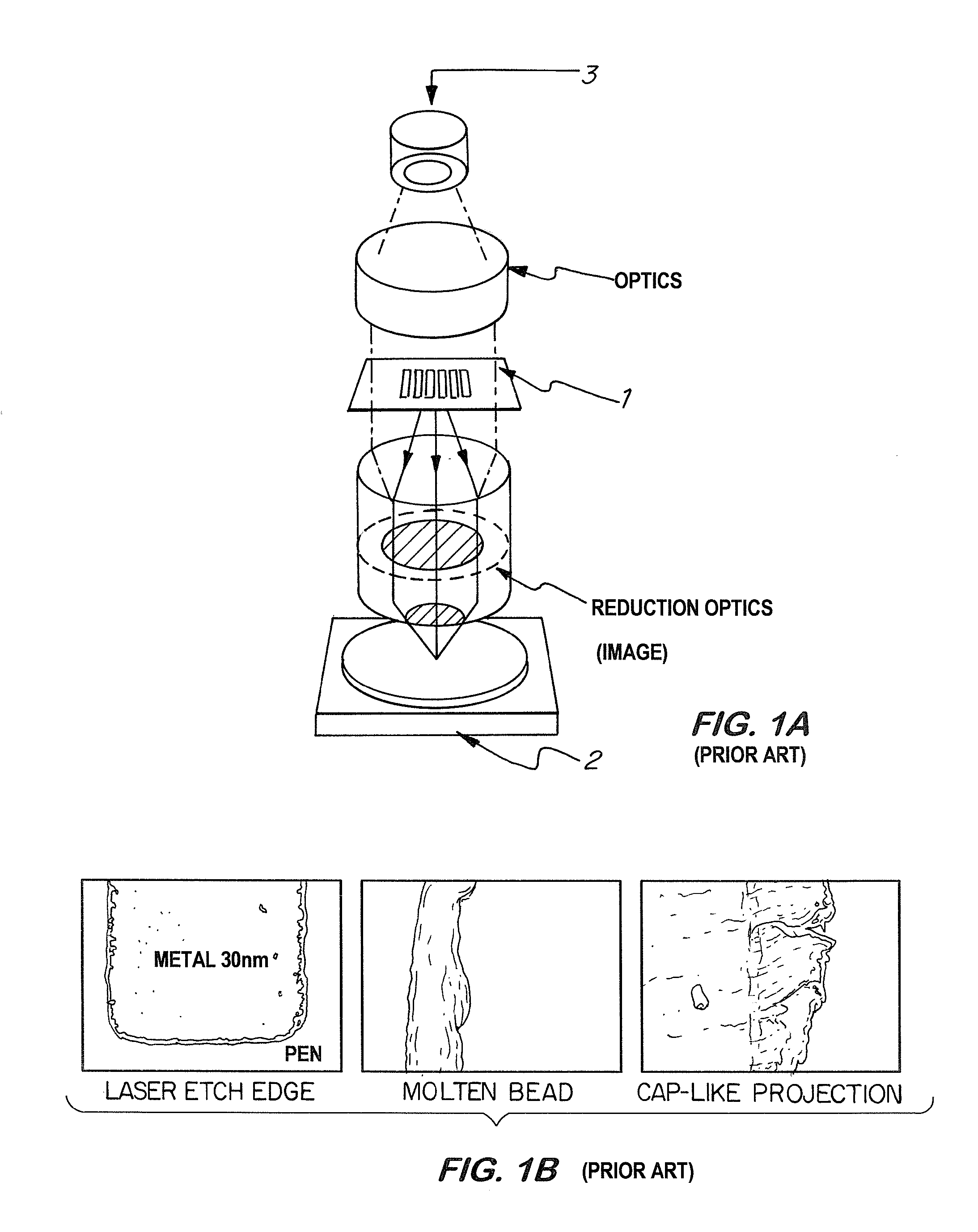 Reduction of the effects of cap-like projections, due to laser ablation of a metal level by using a non-crosslinked light or heat-crosslinkable polymer layer