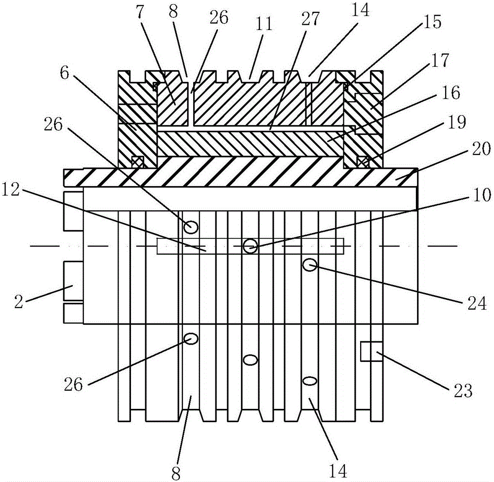 Cam rotor hydraulic motor for distributing oil in abdominal cavity