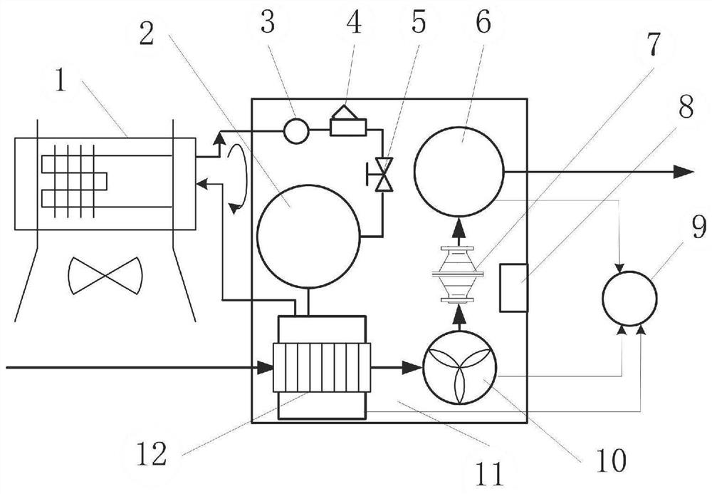 Gas conveying saturated water removal device