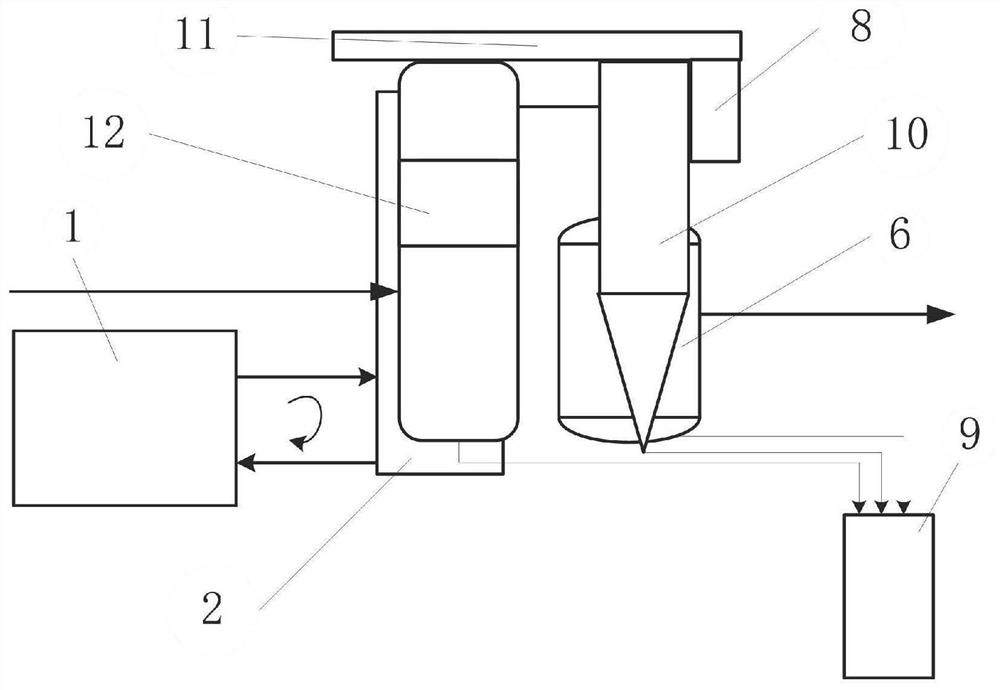 Gas conveying saturated water removal device