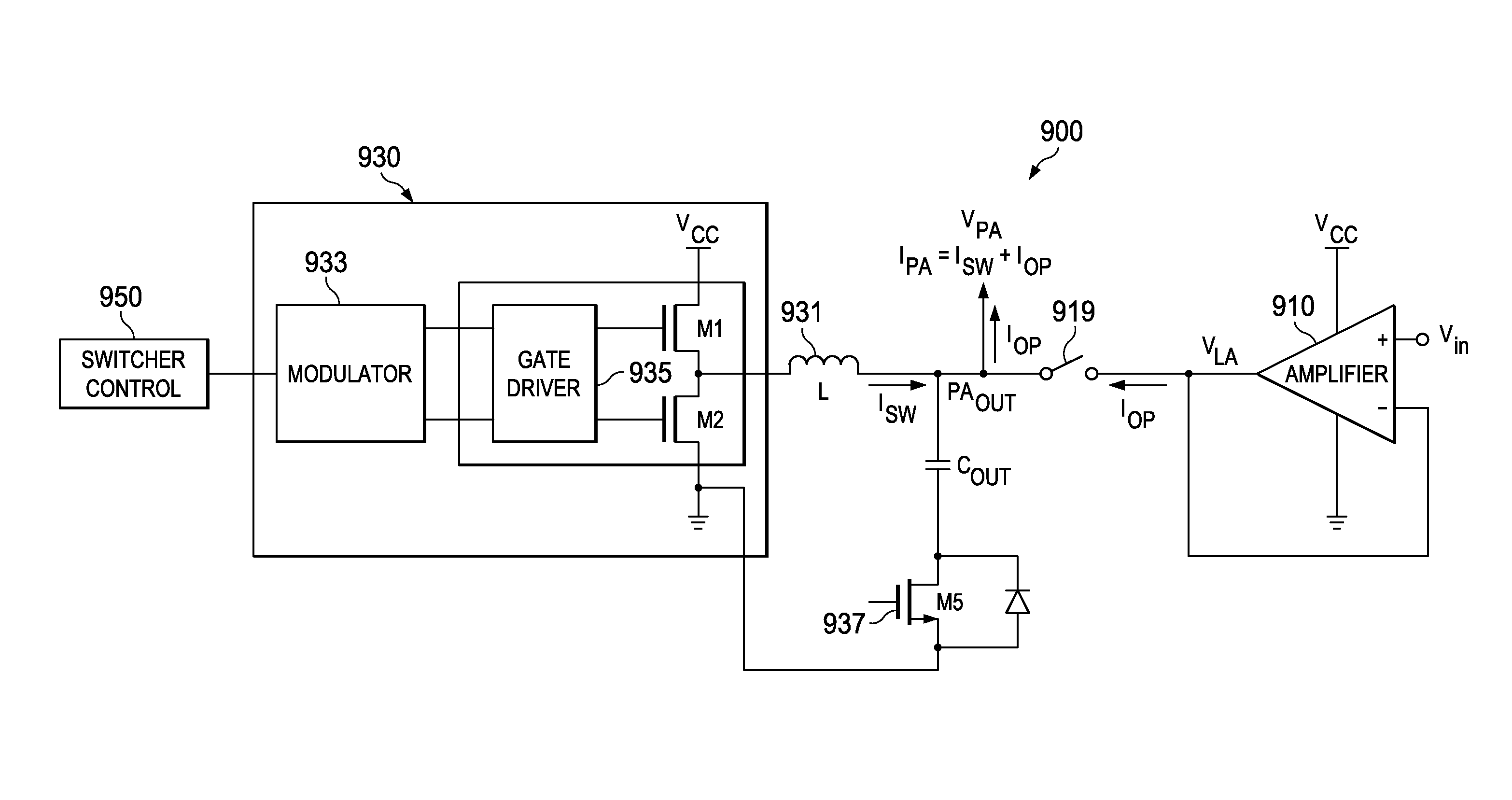 Switched mode assisted linear regulator with seamless transition between power tracking configurations