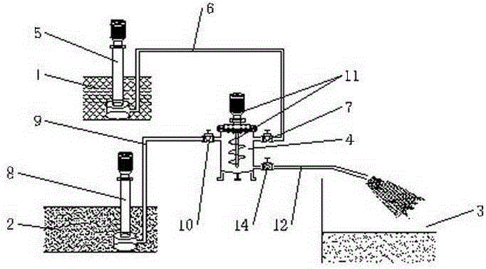 Model test device and model test for injecting flocculating agent during dredger fill construction