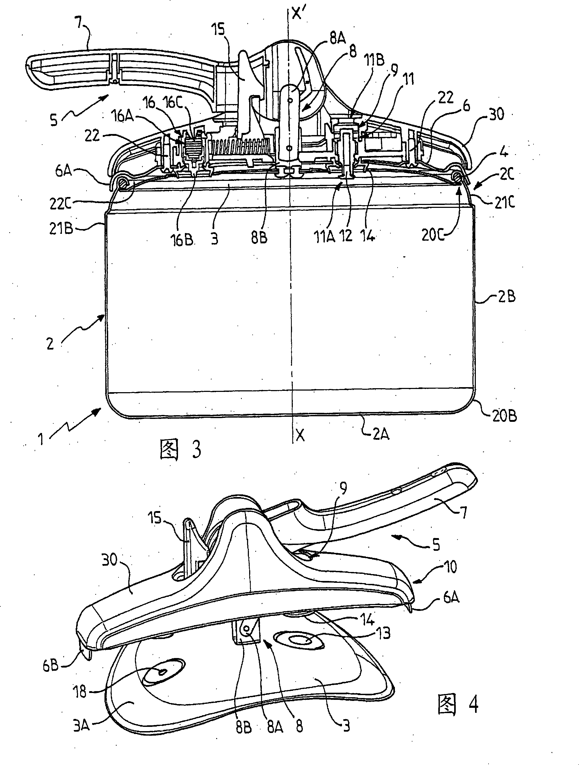 Pressure-cooking device with improved construction and corresponding manufacturing method