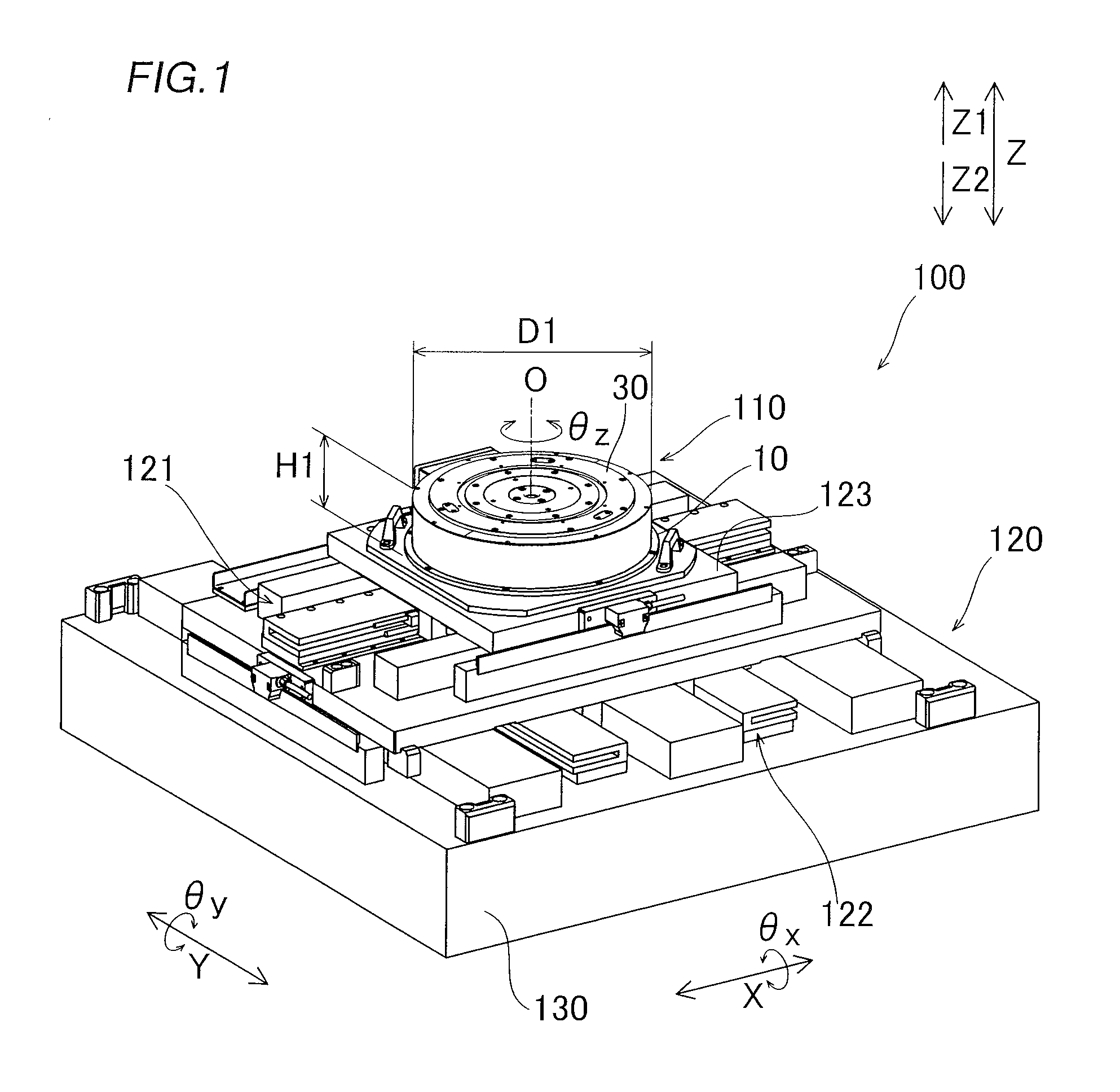 Theta z drive apparatus and stage apparatus