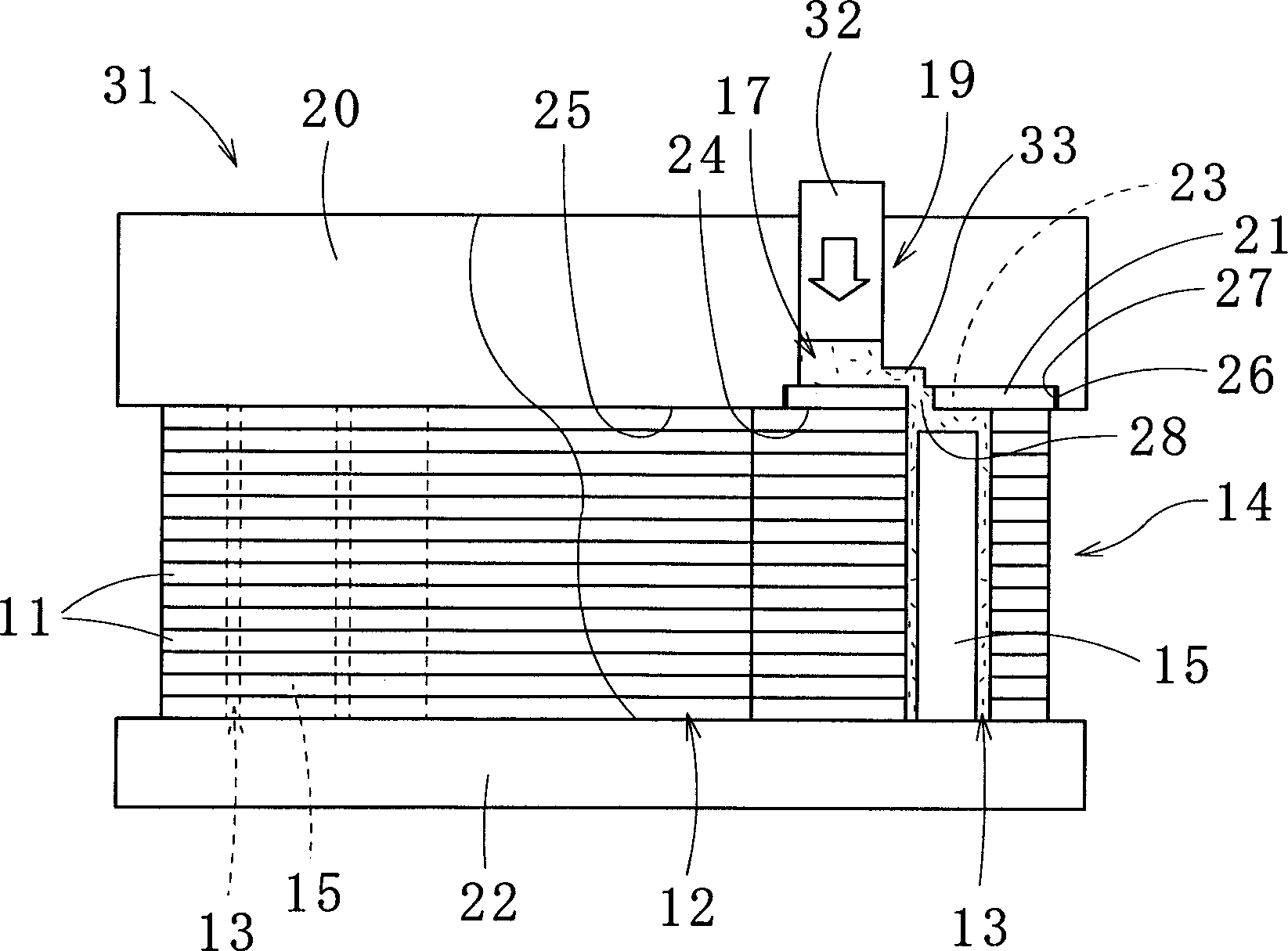 Method for manufacturing stacked rotor core