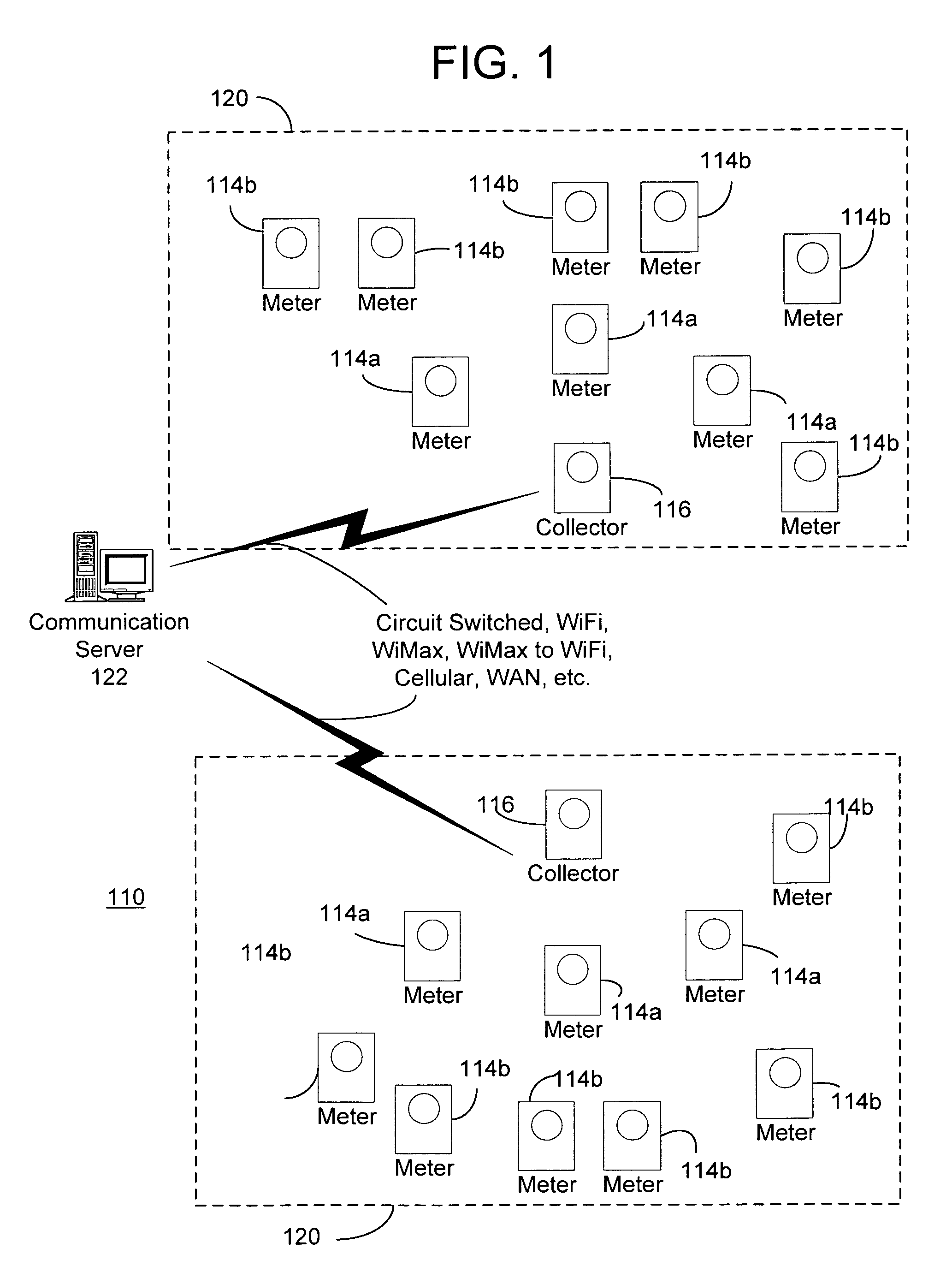 Mesh AMR network interconnecting to TCP/IP wireless mesh network