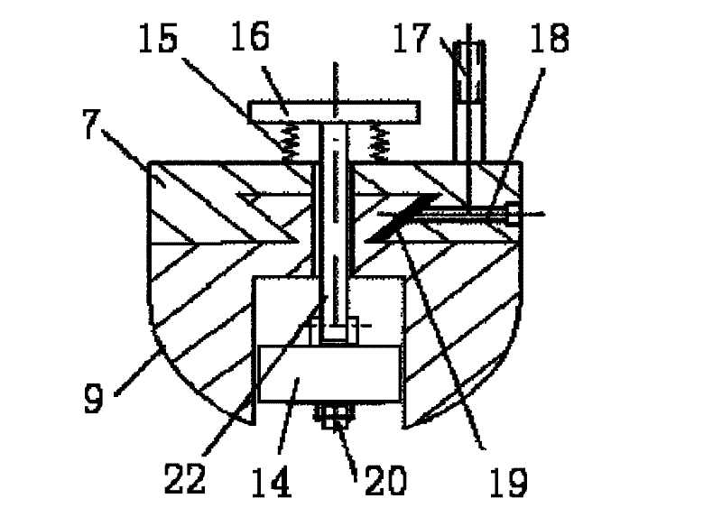 Device and method for measuring contour line of pipe wall thickened section of drill rod