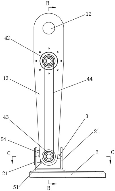 Robot two-degree-of-freedom ankle joint structure module