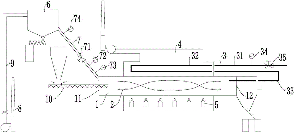 Equipment and method for producing powdery vanadium oxide