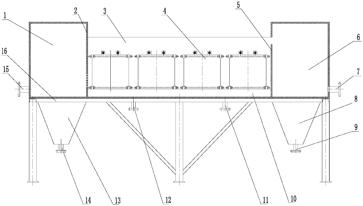 Latex paint waste water pre-treating device