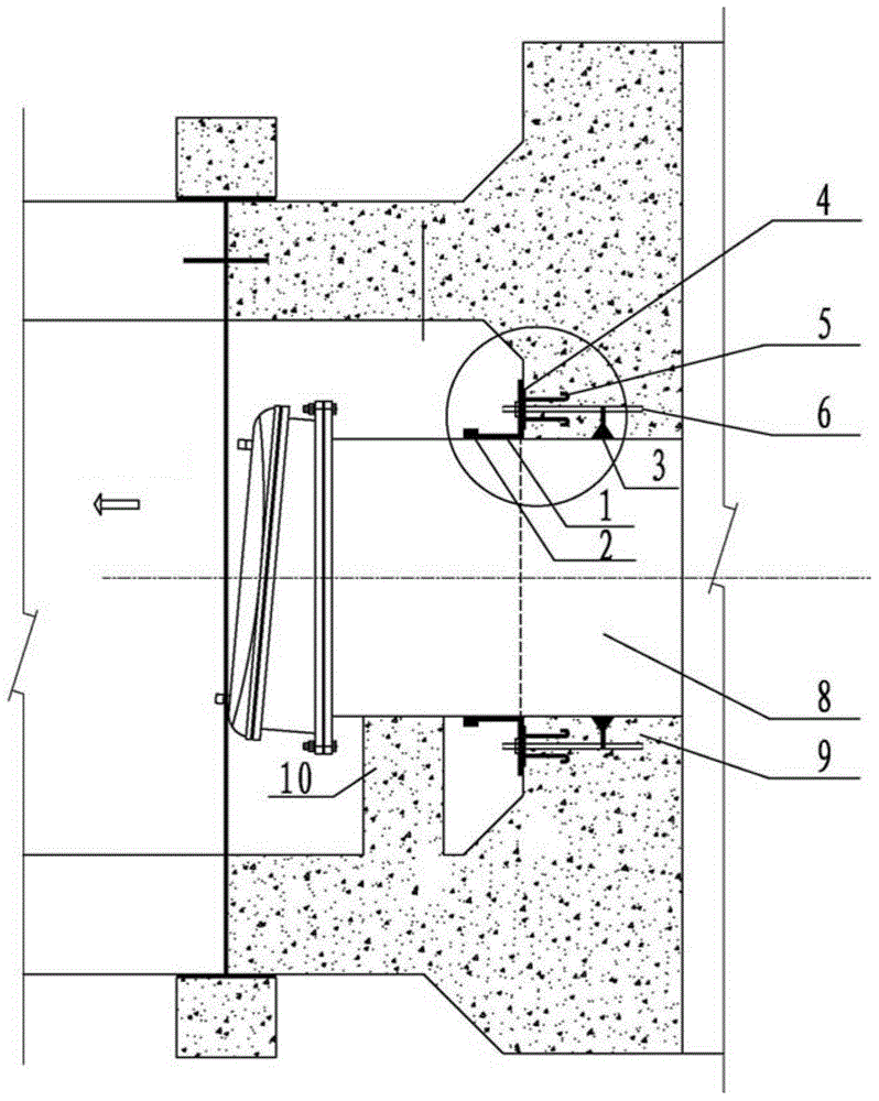 Water stop structure of water pump outlet pipe
