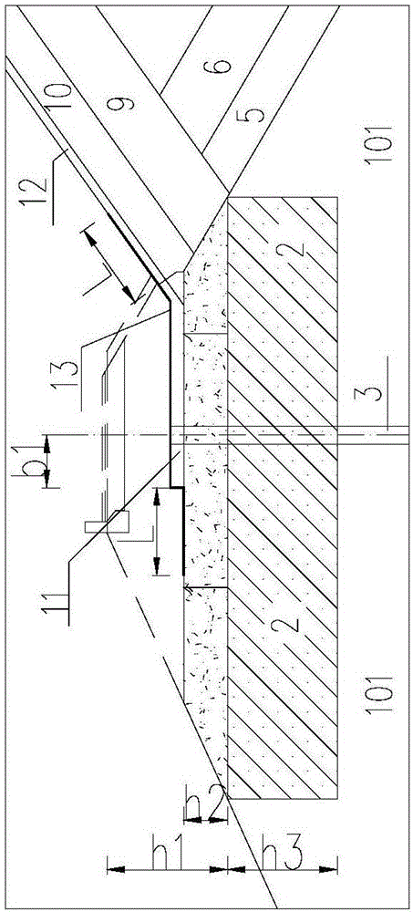 Mixed dam type structure with homogeneous earth and rockfill dam and concrete faced rockfill dam and construction method