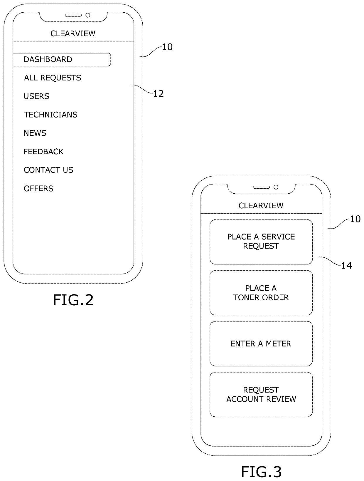 Mobile service request application, system and method