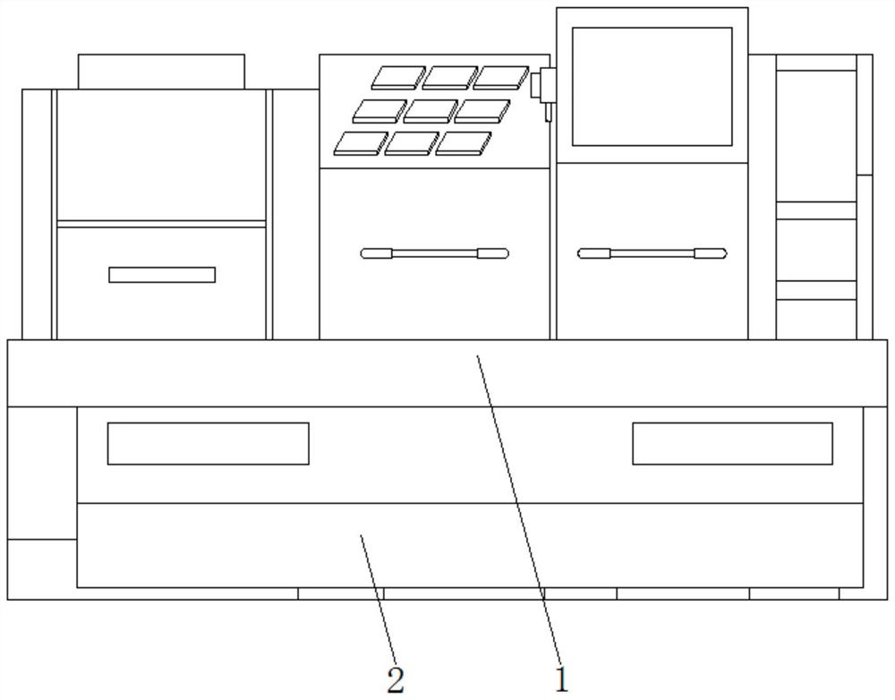 Fully infinitely variable speed numerical control lathe based on double triangular guide rails