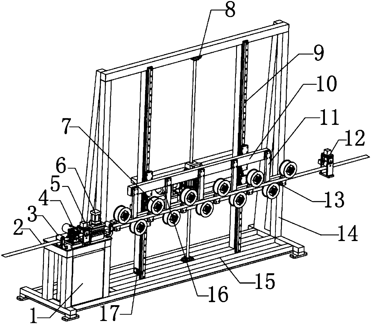 A steel belt storage machine for double-charged products