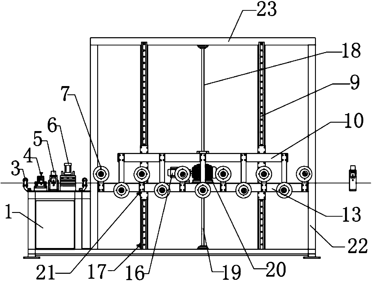 A steel belt storage machine for double-charged products