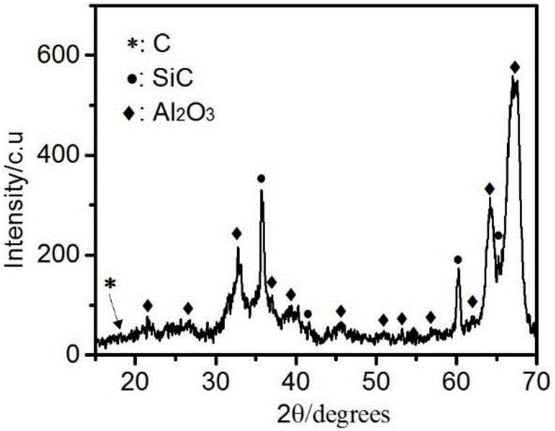 Method for spraying aluminum oxide-silicon carbide whisker anti-oxidation coating on surface of carbon fiber