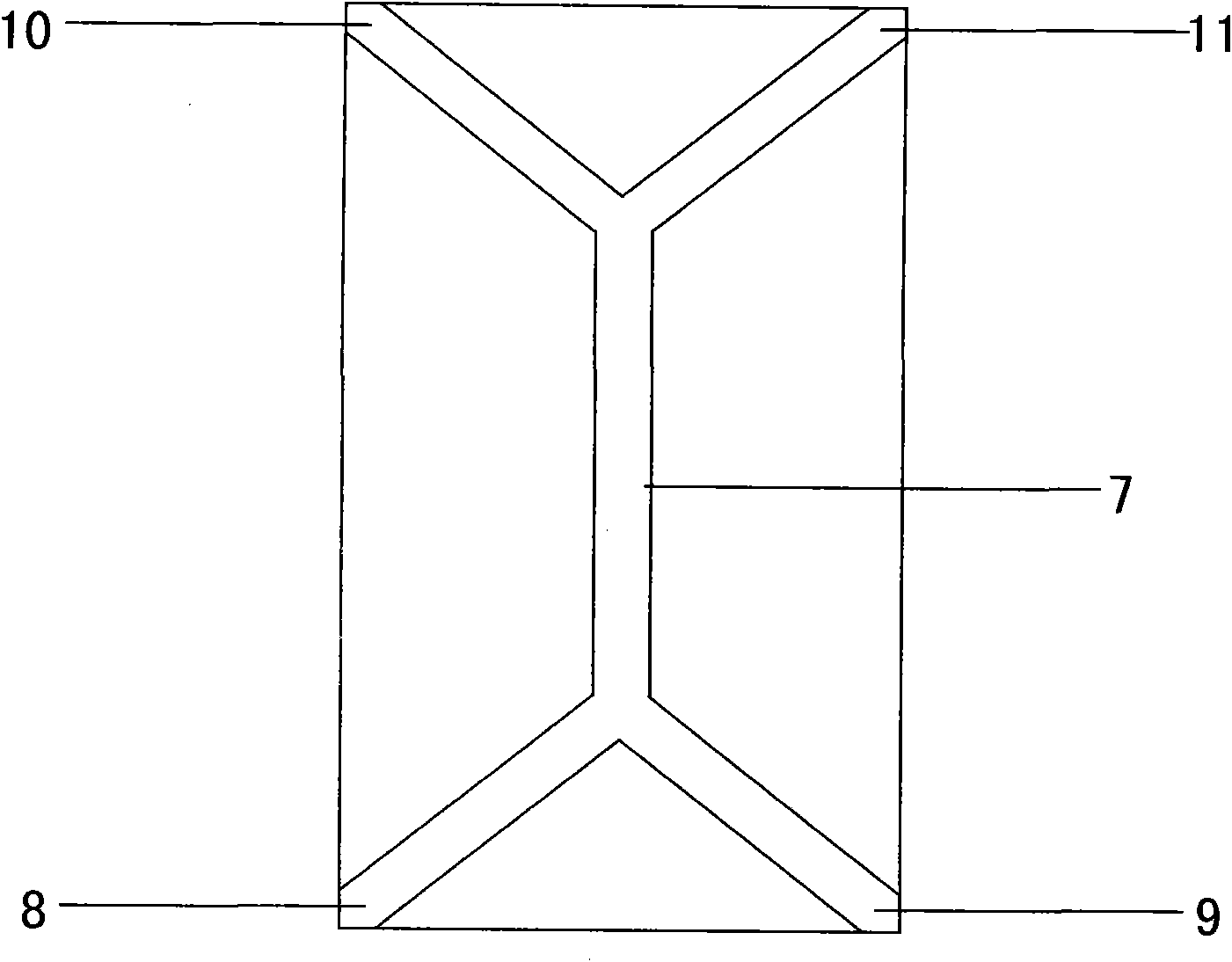 Branched accelerating device