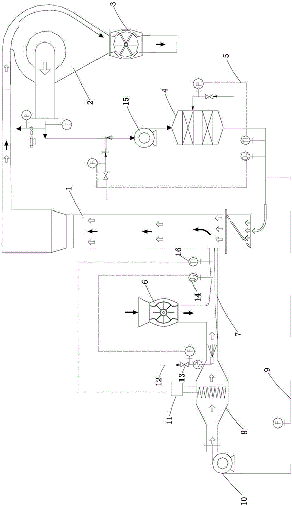 A method for on-line expansion and drying of shredded tobacco using an on-line expansion and drying device for shredded tobacco