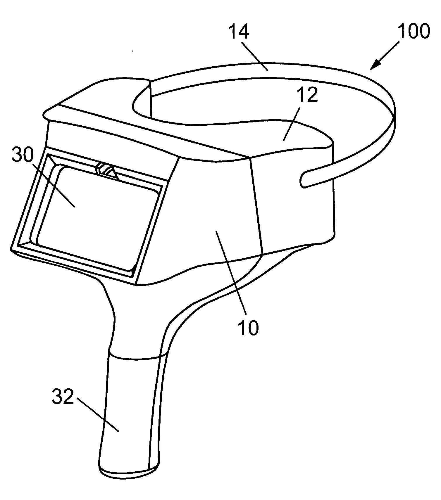 Orofacial radiation detection device for detection of radionuclide contamination from inhalation
