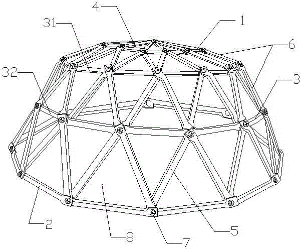 Hemispheric combined type greenhouse net rack