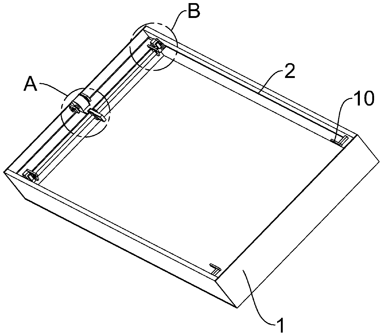 Square landscape pool with cleaning function