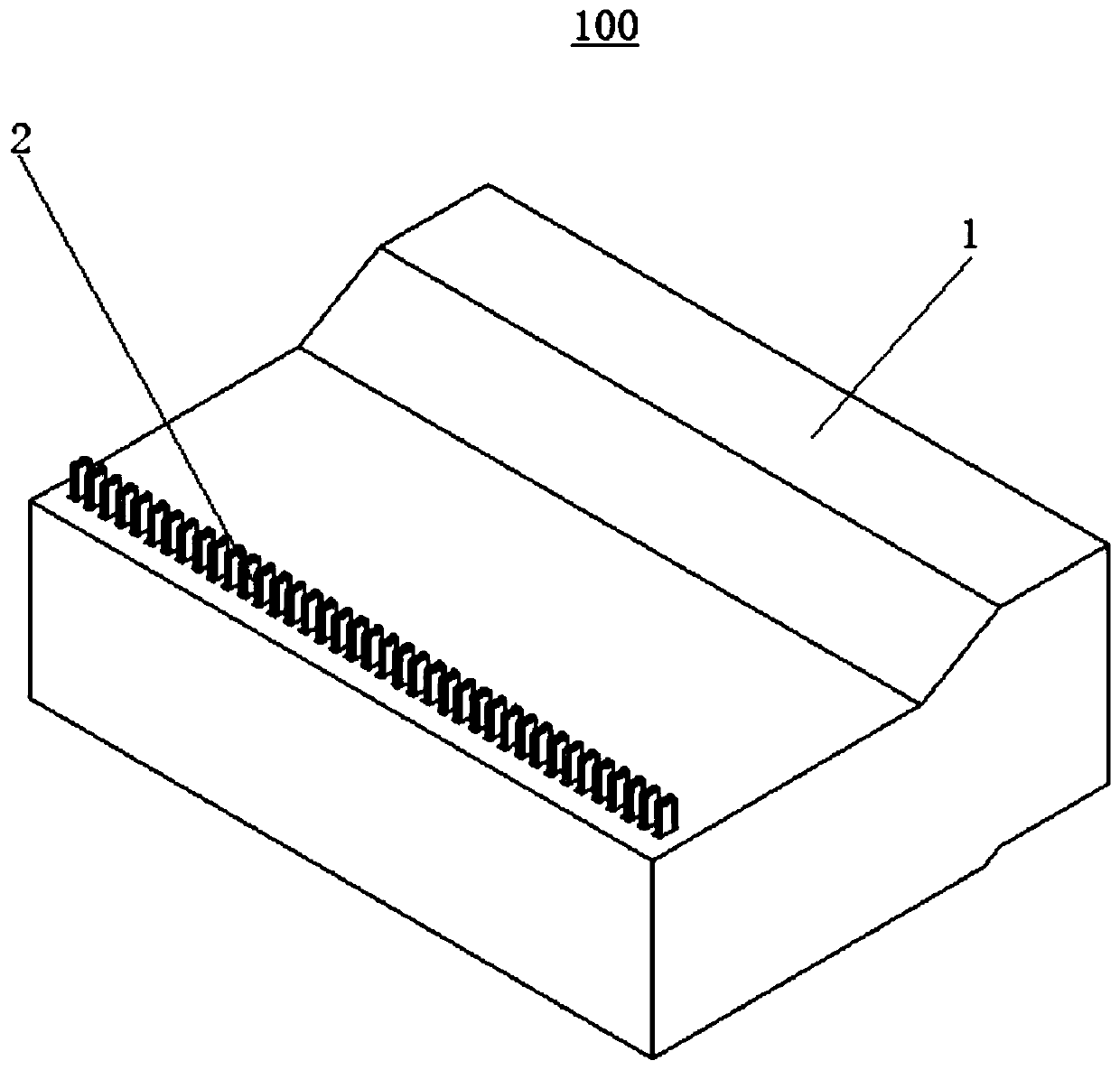 Inner arc type variable cross-section L-shaped terminal electrical testing fixture