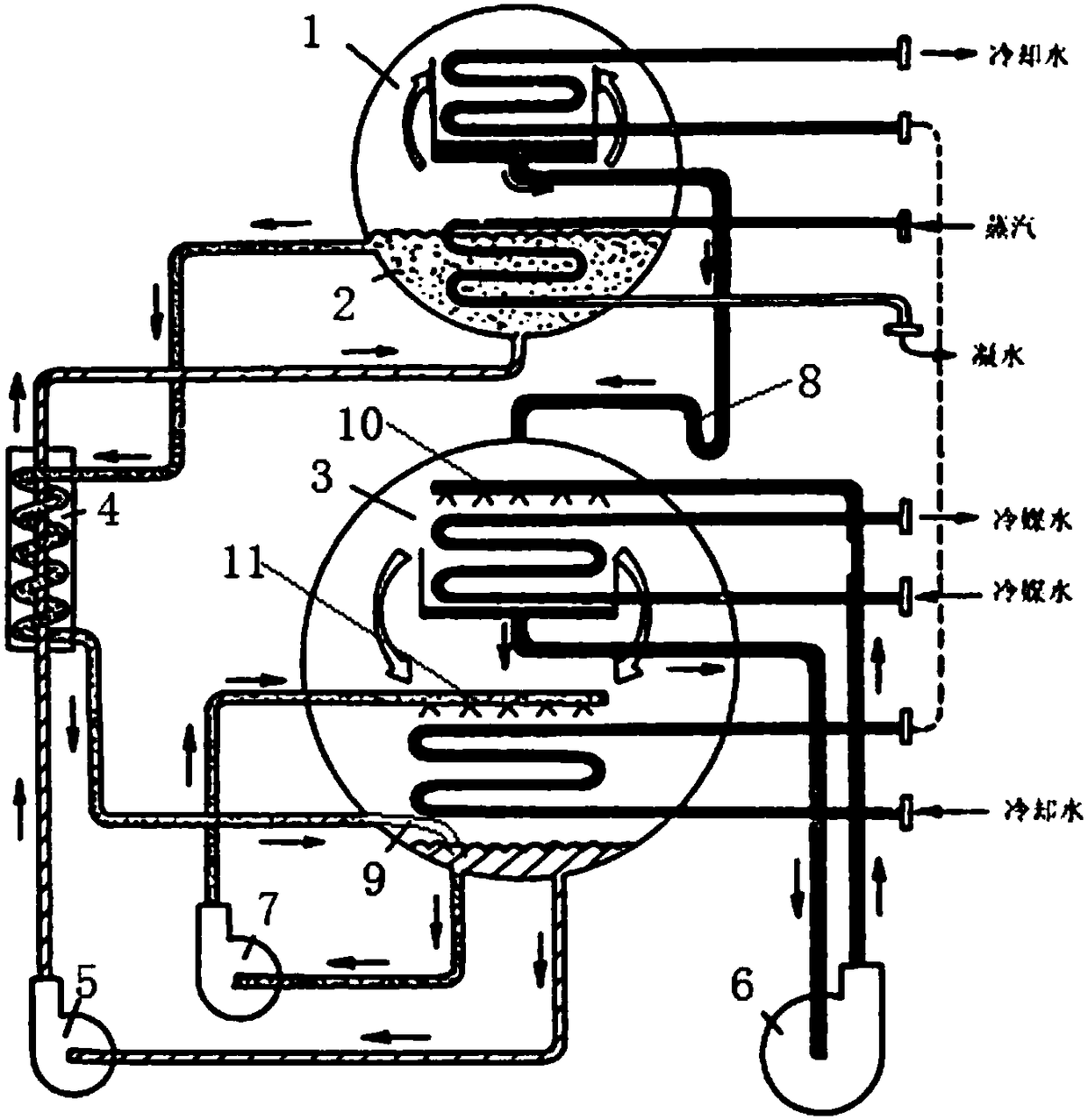 Marine air conditioner system based on lithium bromide-water and refrigerating method