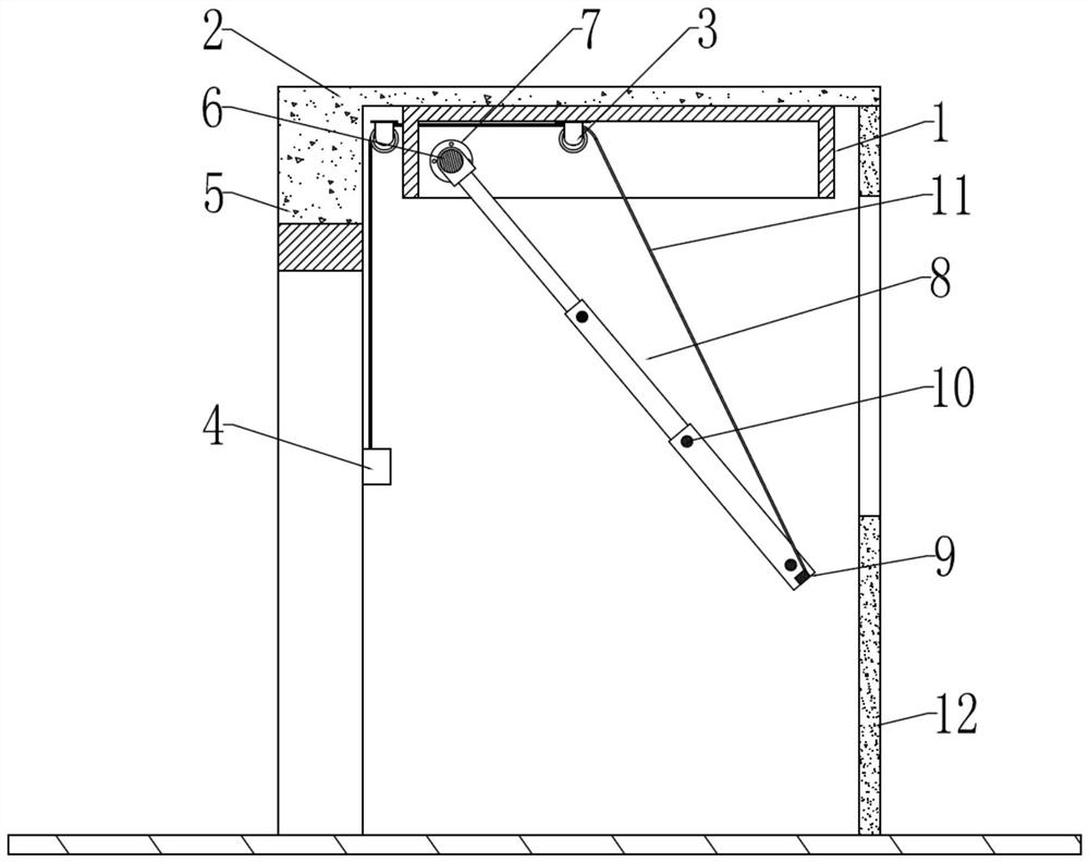 Clothes hanger mounting structure of assembled balcony