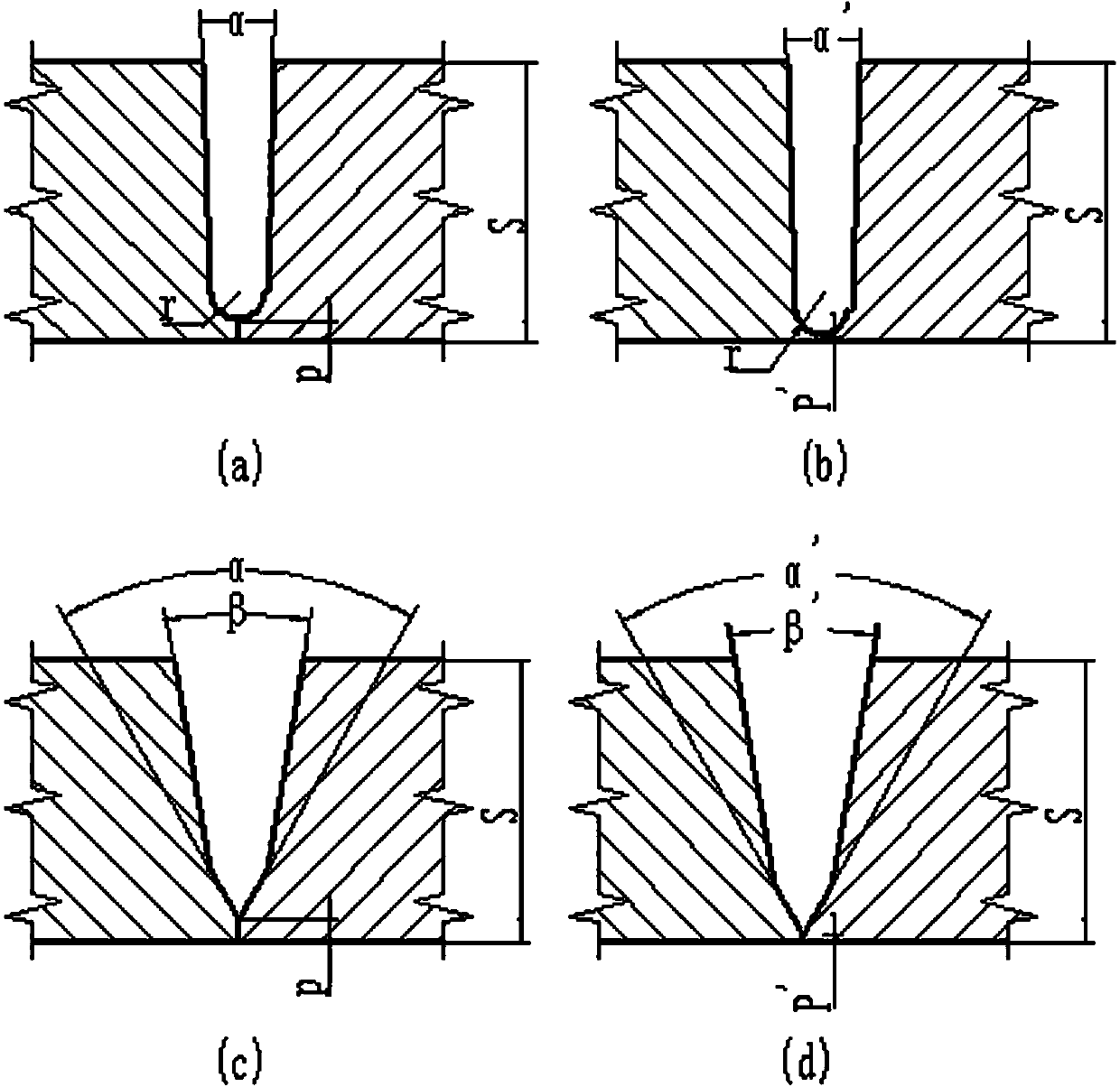 Method for improving welding efficiency of narrow-gap argon tungsten-arc welding
