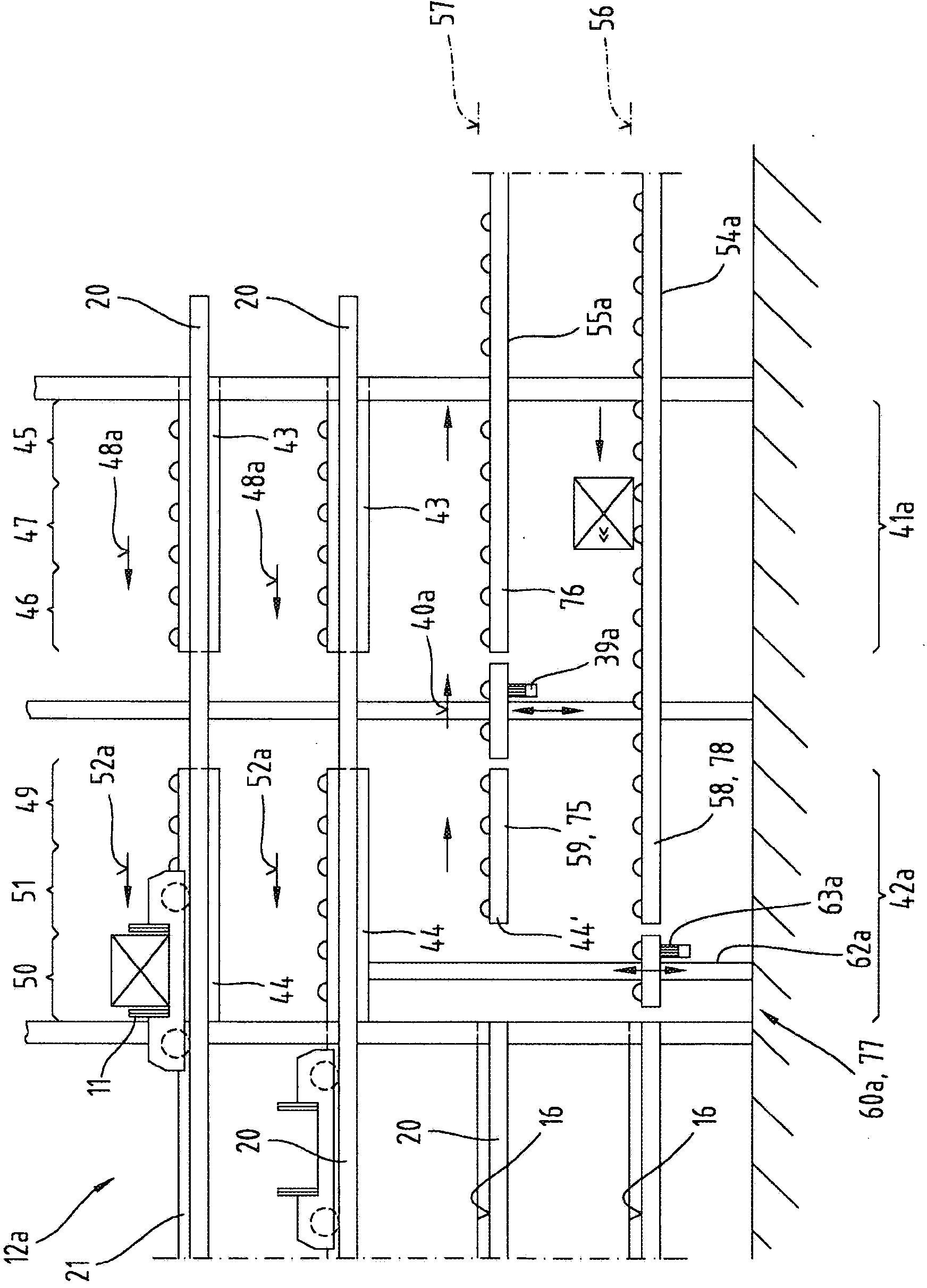 Rack storage system and method for operating same