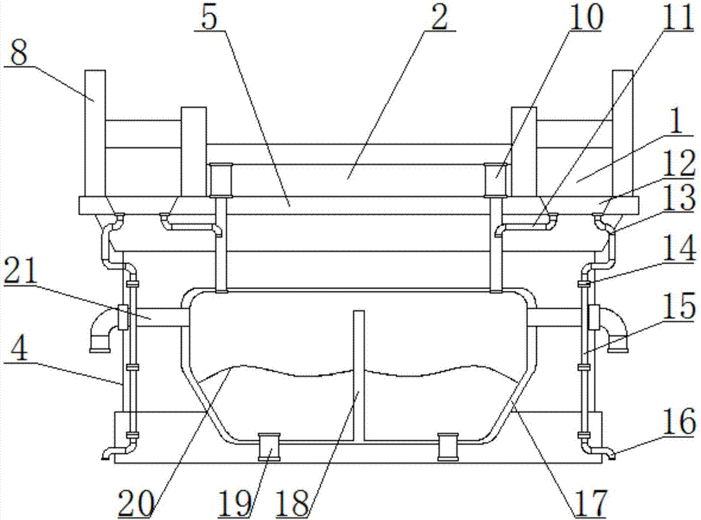 Drainage system for highway bridge