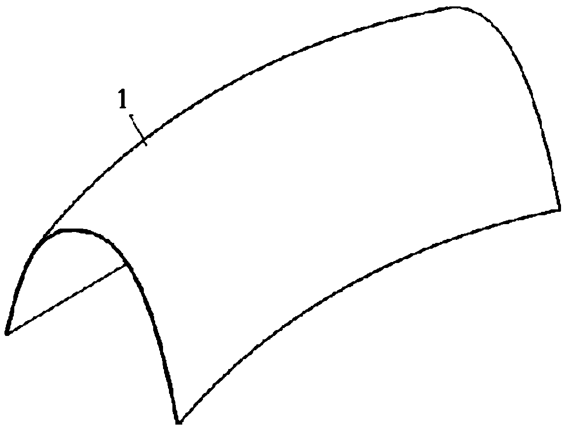 Detecting method for double-curvature skin part of airplane