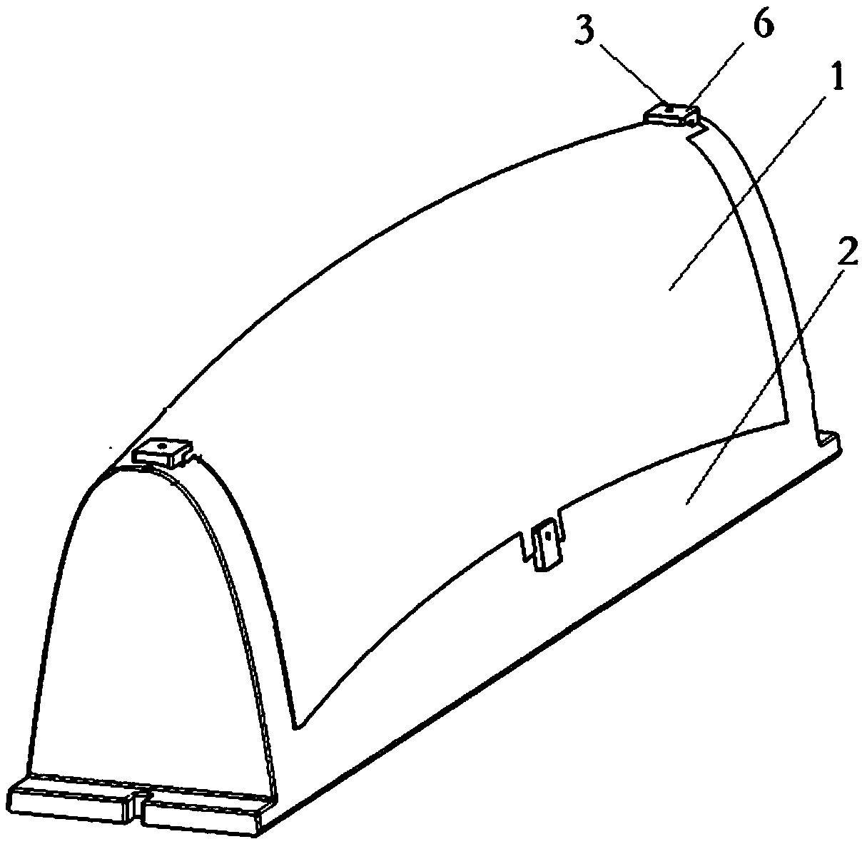 Detecting method for double-curvature skin part of airplane