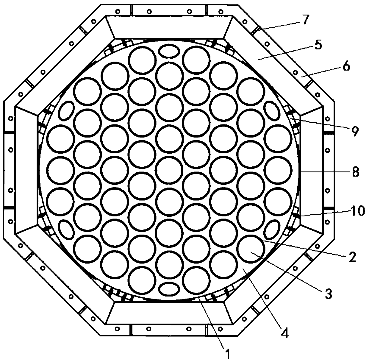 Split-type tube bundle tank