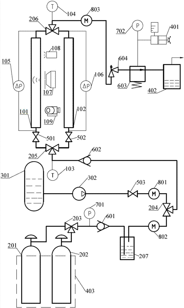 Monitoring device and method for hydrate deposition law in deepwater gas well testing period