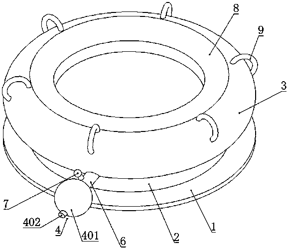 Inflating type nursing supporting device
