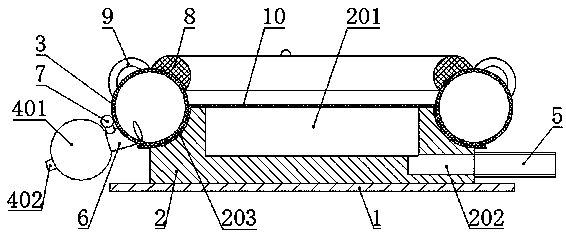Inflating type nursing supporting device