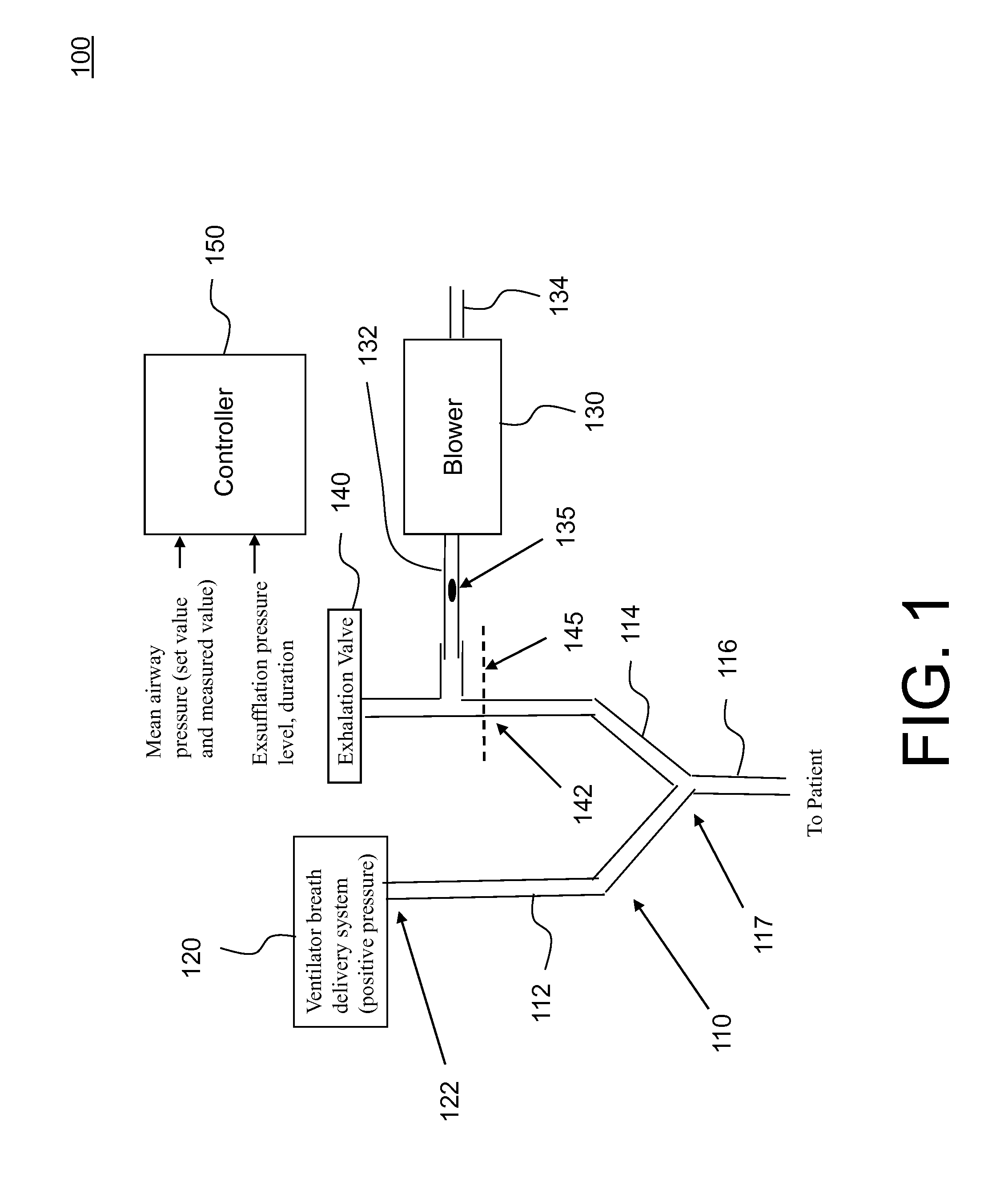 Ventilator with integrated blower to provide negative or positive pressure in a ventilator system