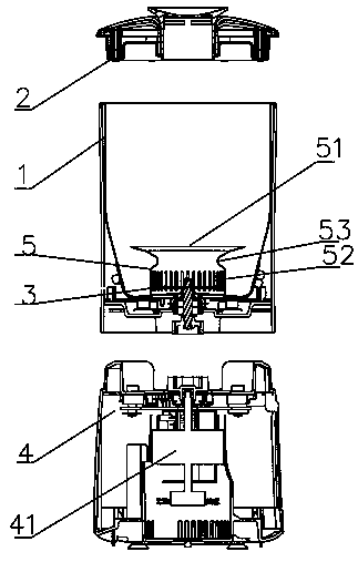 Food processor with small-space crushing cover