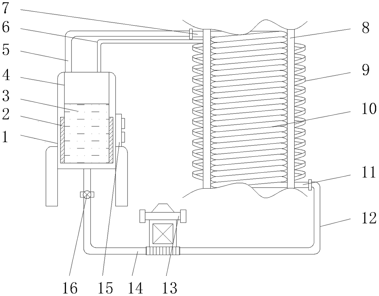 Efficient petroleum pipeline heat exchange device