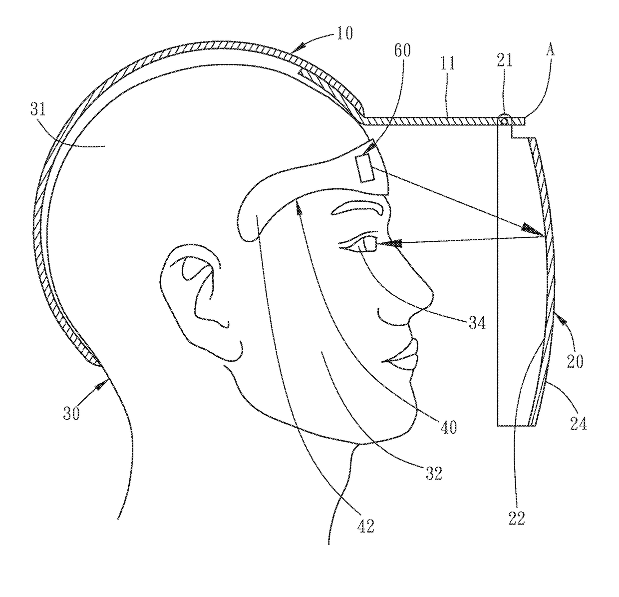 Head-mounted equipment capable of displaying images