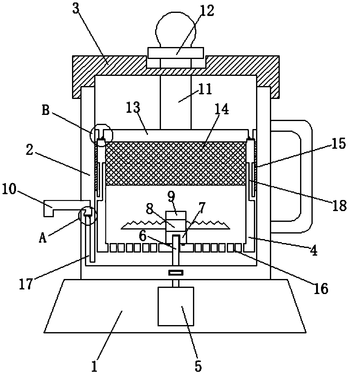 Watermelon juicer facilitating separating seeds