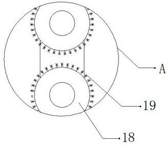 Hot air conveying device for polyester filament non-woven geotextile production equipment