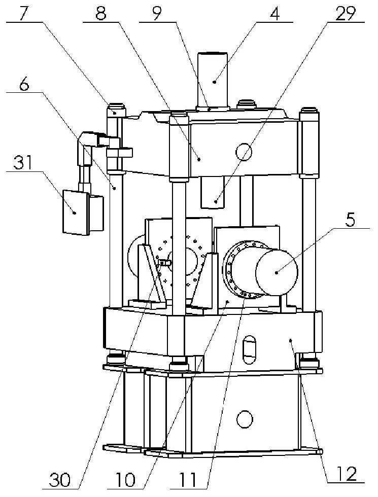 Bi-directional synchronous loading hydroforming equipment for sealing ring of aero-engine