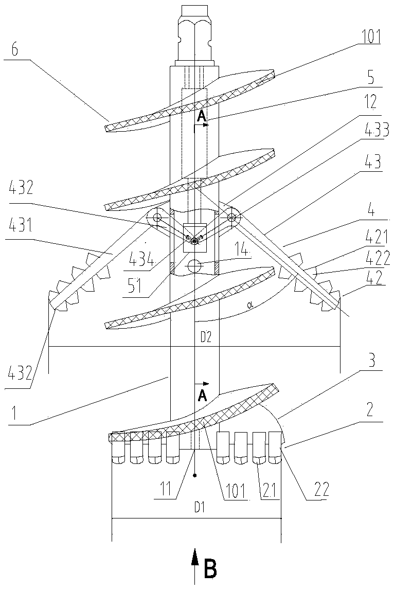 A drill-expansion combination drill bit